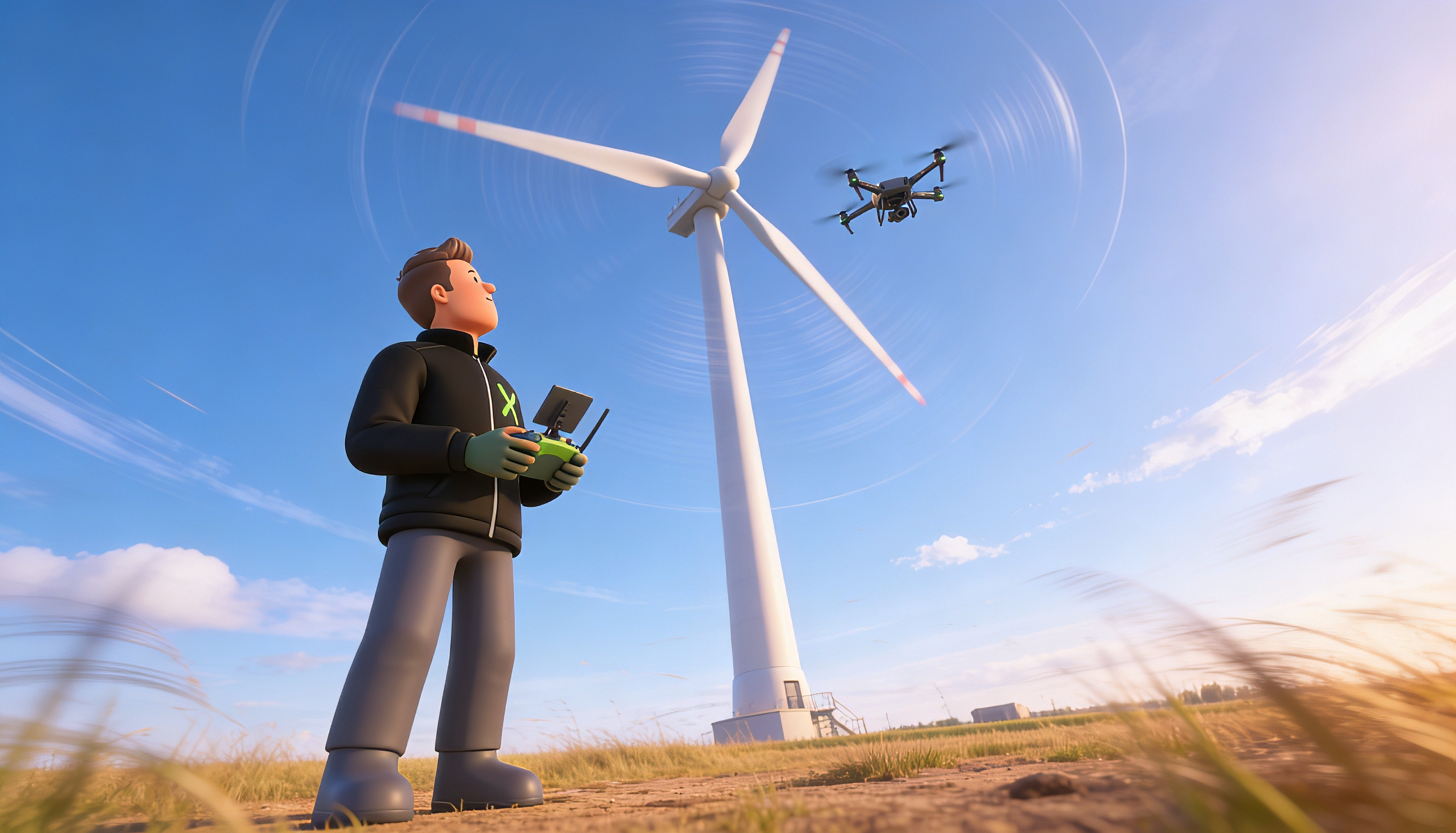 Visuele drone inspectie windmolen